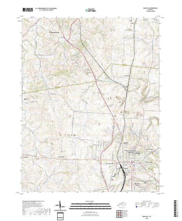 US Topo 7.5-minute map for Danville KY