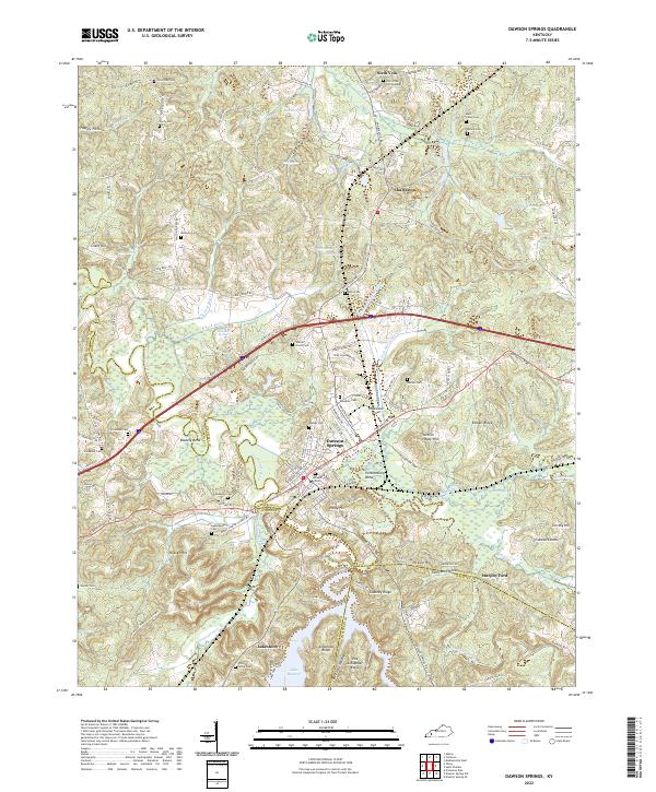 US Topo 7.5-minute map for Dawson Springs KY