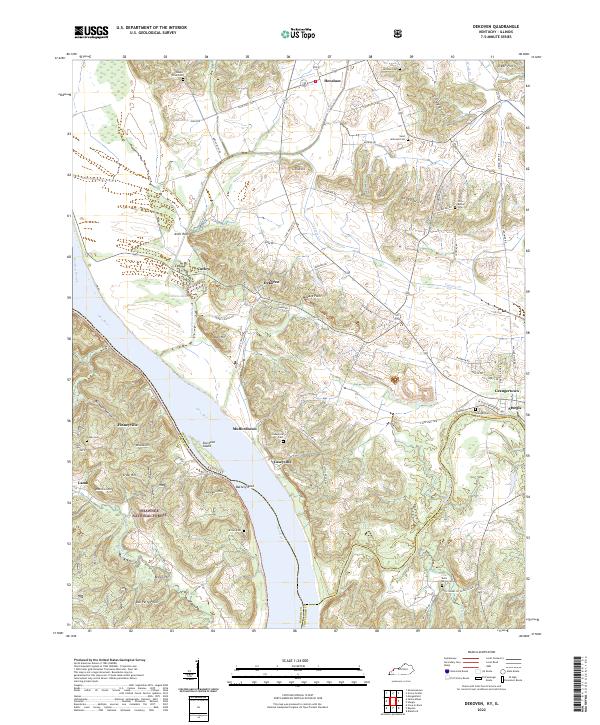 US Topo 7.5-minute map for Dekoven KYIL