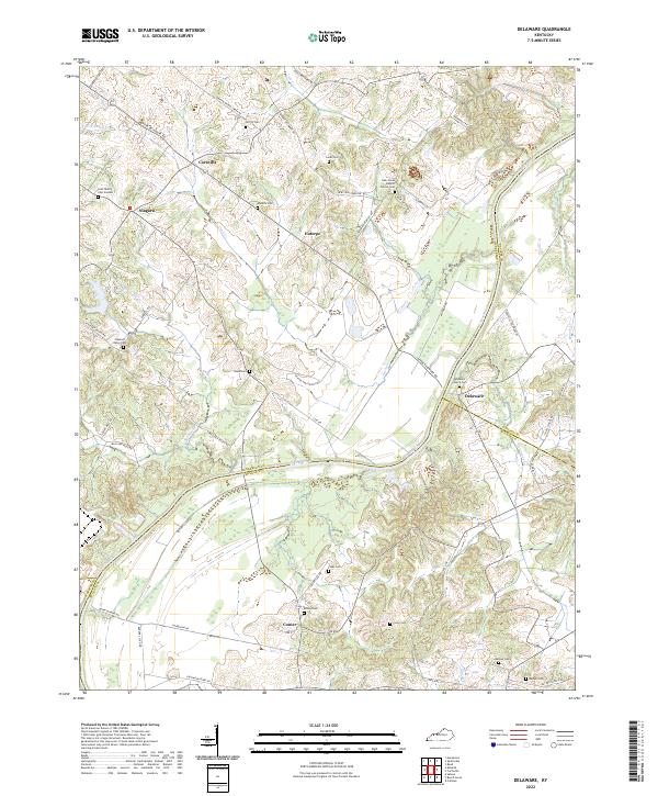 US Topo 7.5-minute map for Delaware KY