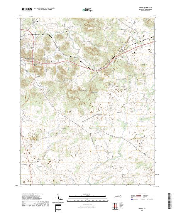 US Topo 7.5-minute map for Dennis KY