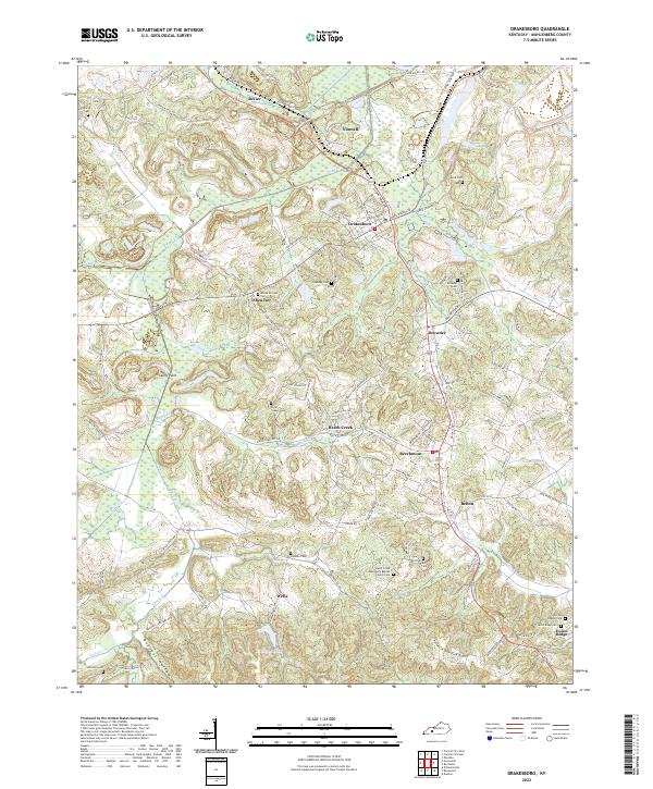 US Topo 7.5-minute map for Drakesboro KY