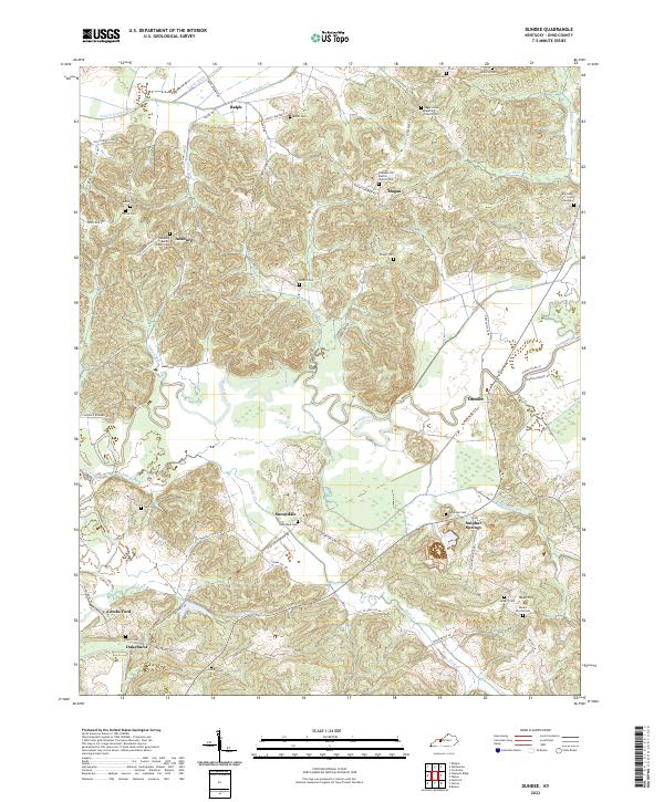 US Topo 7.5-minute map for Dundee KY