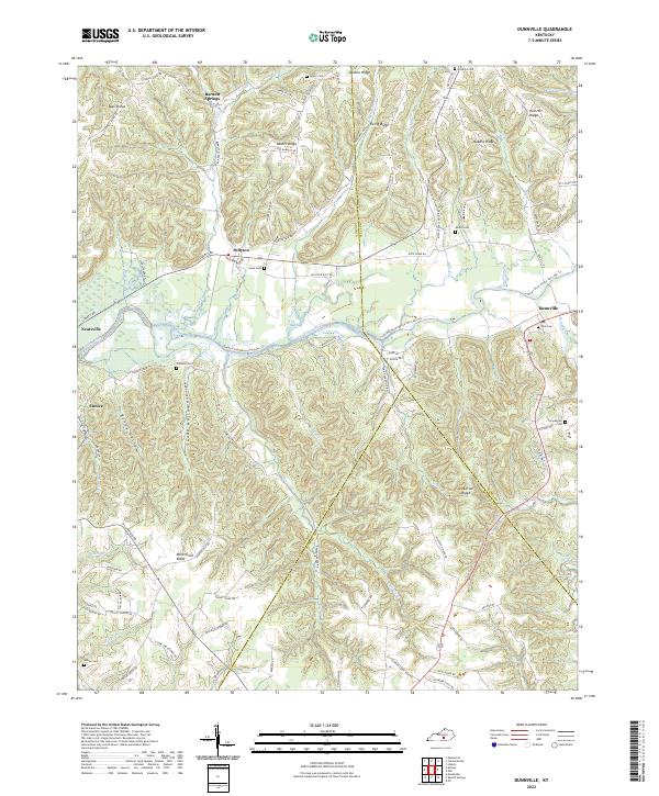 US Topo 7.5-minute map for Dunnville KY