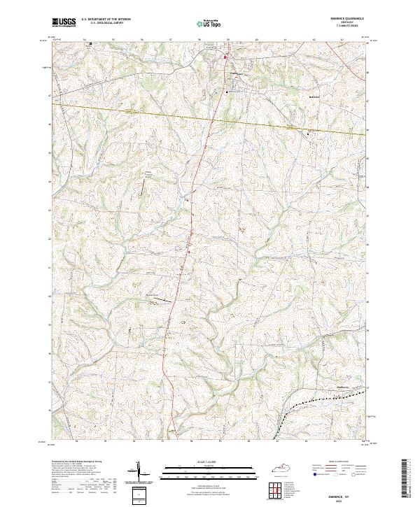 US Topo 7.5-minute map for Eminence KY