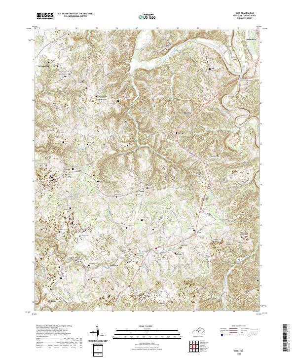 US Topo 7.5-minute map for Exie KY