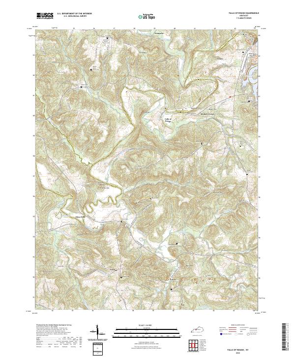 US Topo 7.5-minute map for Falls of Rough KY