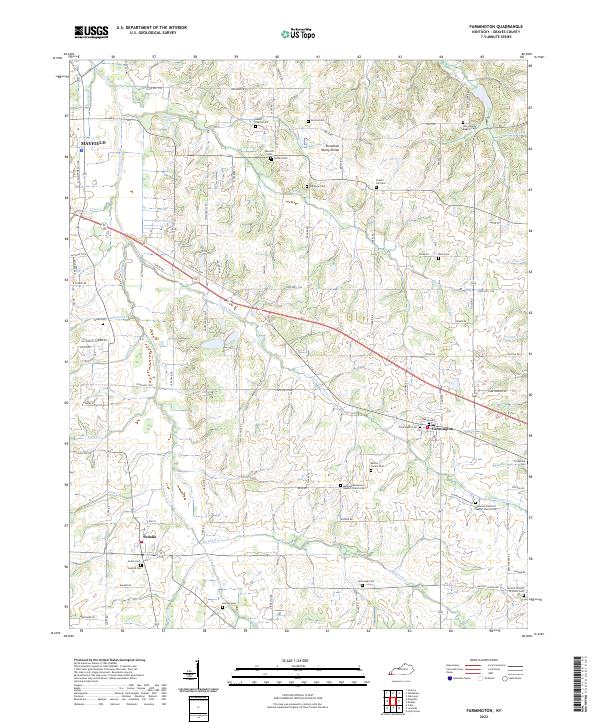 US Topo 7.5-minute map for Farmington KY