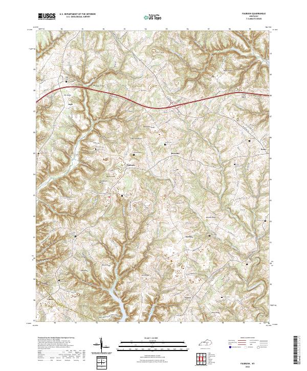 US Topo 7.5-minute map for Faubush KY