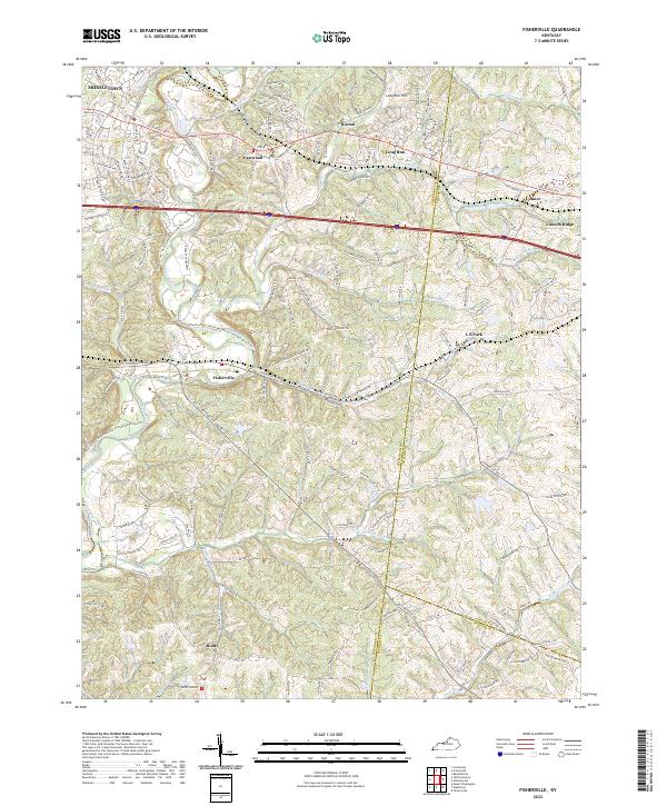 US Topo 7.5-minute map for Fisherville KY