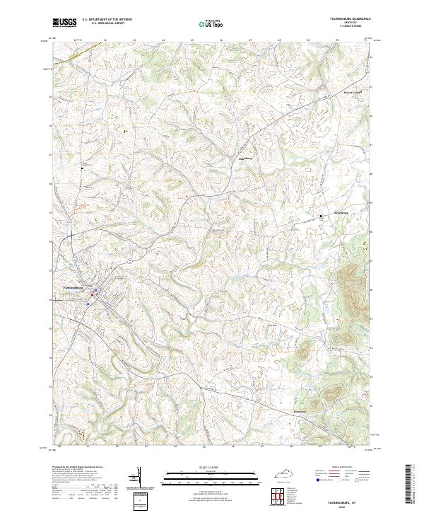 US Topo 7.5-minute map for Flemingsburg KY