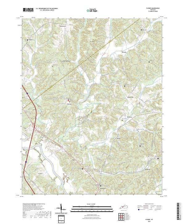 US Topo 7.5-minute map for Flener KY