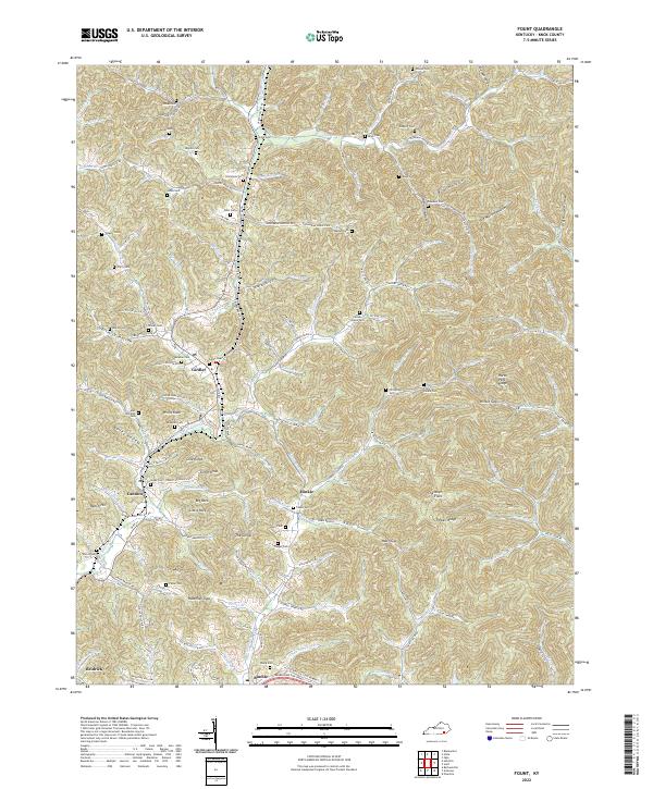 US Topo 7.5-minute map for Fount KY