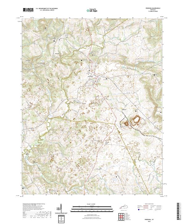 US Topo 7.5-minute map for Fredonia KY