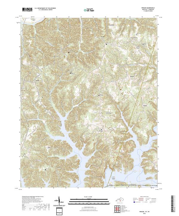 US Topo 7.5-minute map for Frogue KYTN