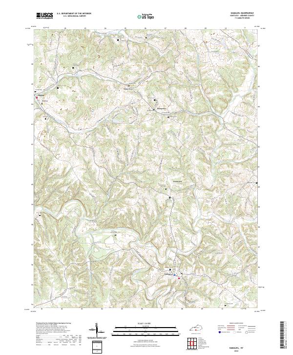 US Topo 7.5-minute map for Gamaliel KY