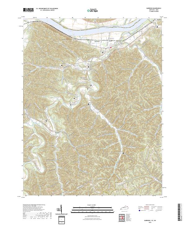 US Topo 7.5-minute map for Garrison KYOH