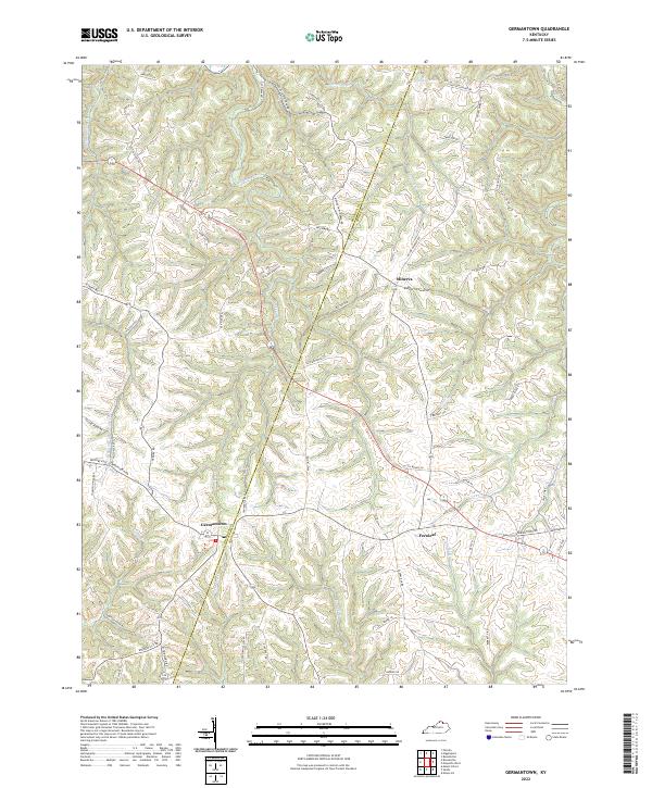 US Topo 7.5-minute map for Germantown KY