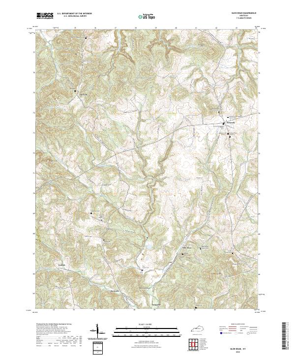 US Topo 7.5-minute map for Glen Dean KY