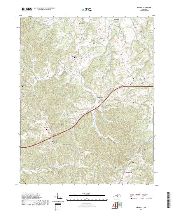 US Topo 7.5-minute map for Gradyville KY