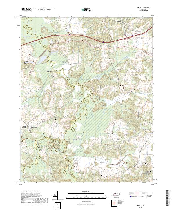 US Topo 7.5-minute map for Graham KY