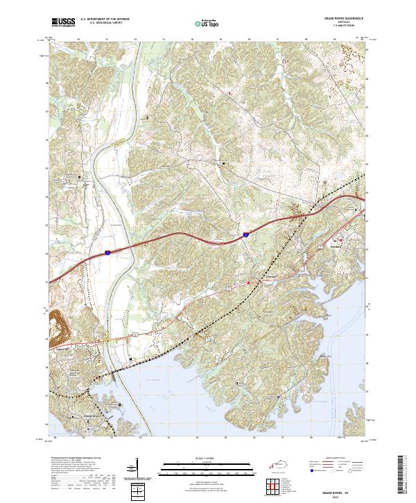 US Topo 7.5-minute map for Grand Rivers KY