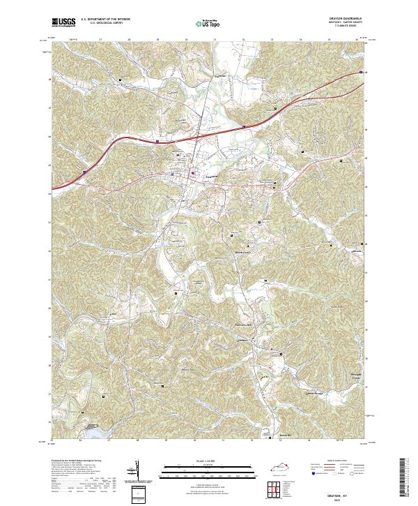 US Topo 7.5-minute map for Grayson KY