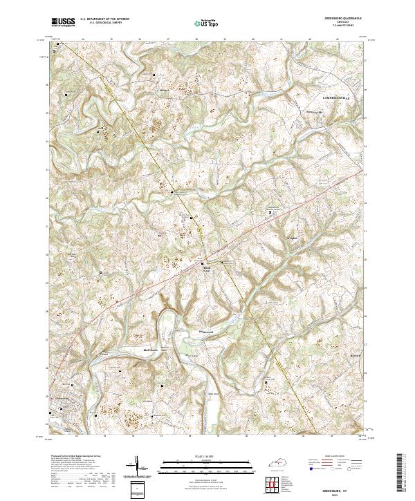 US Topo 7.5-minute map for Greensburg KY