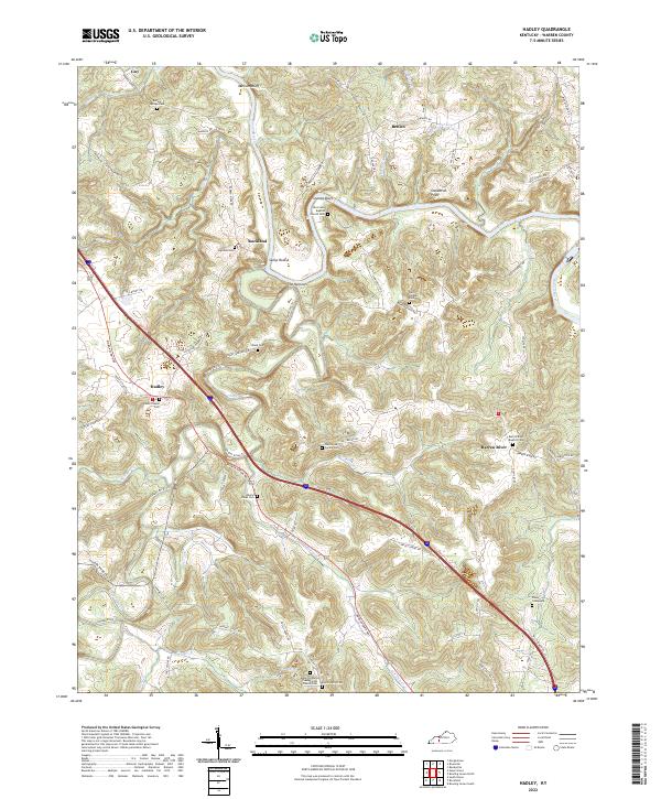 US Topo 7.5-minute map for Hadley KY