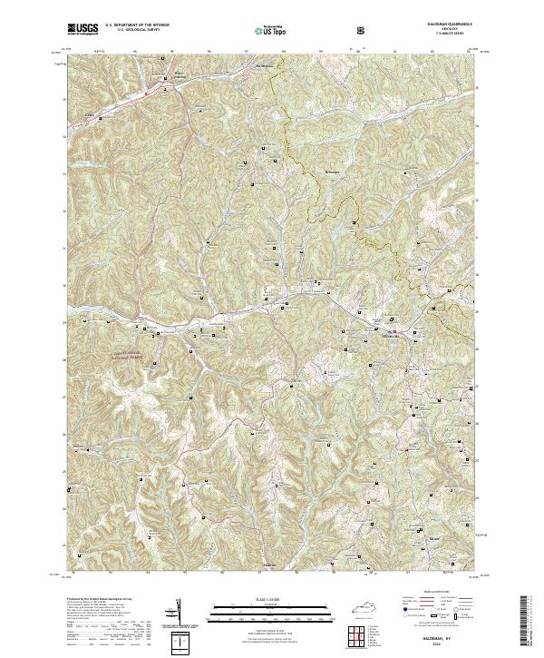 US Topo 7.5-minute map for Haldeman KY