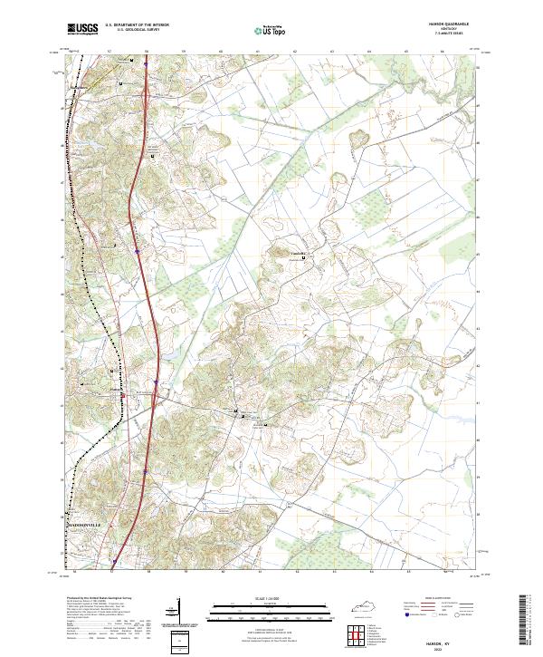 US Topo 7.5-minute map for Hanson KY