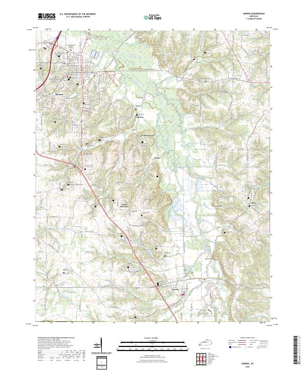 US Topo 7.5-minute map for Hardin KY