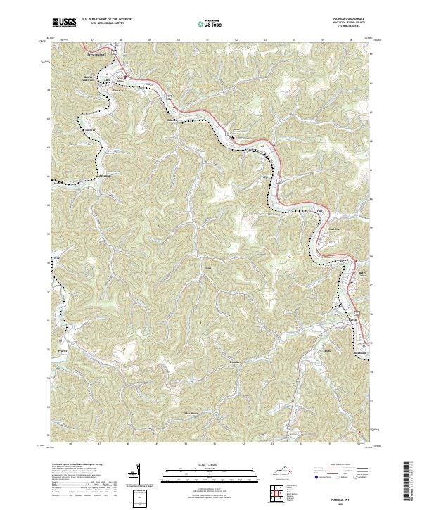 US Topo 7.5-minute map for Harold KY