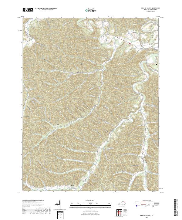 US Topo 7.5-minute map for Head of Grassy KY