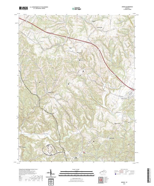 US Topo 7.5-minute map for Hedges KY