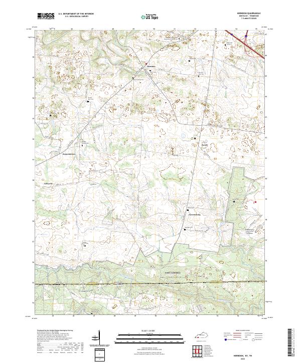 US Topo 7.5-minute map for Herndon KYTN