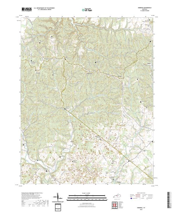 US Topo 7.5-minute map for Hibernia KY