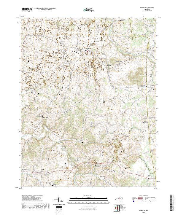 US Topo 7.5-minute map for Hiseville KY