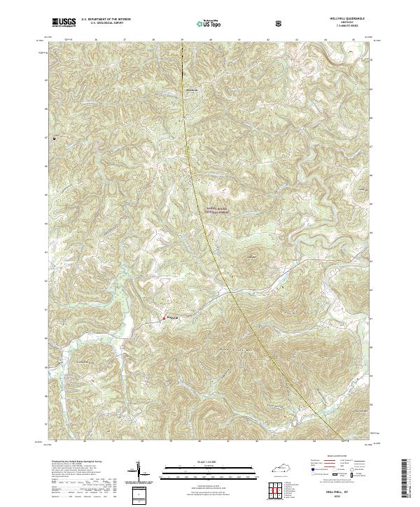 US Topo 7.5-minute map for Hollyhill KY