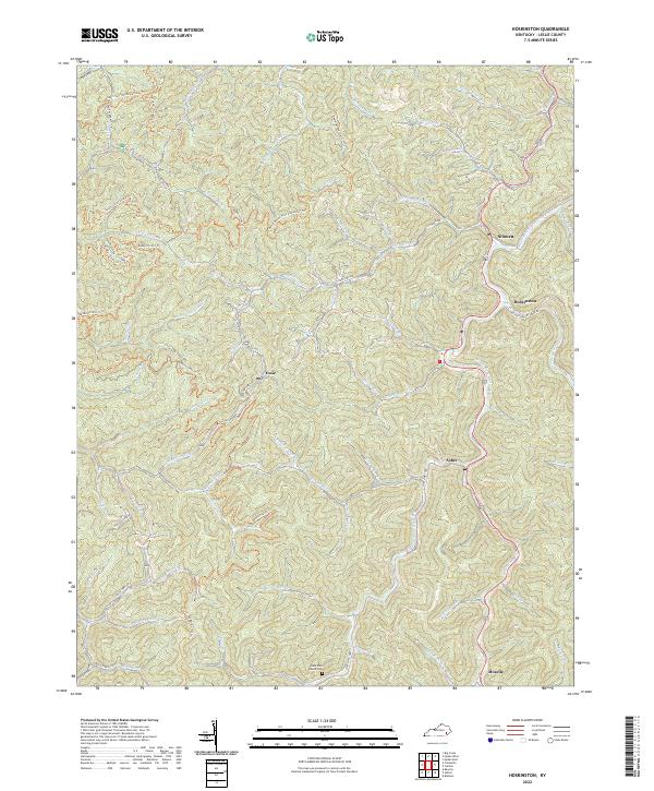 US Topo 7.5-minute map for Hoskinston KY