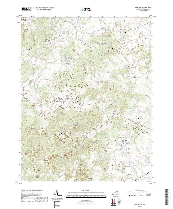 US Topo 7.5-minute map for Howe Valley KY