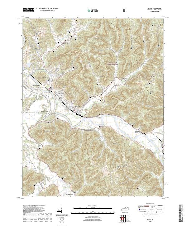 US Topo 7.5-minute map for Irvine KY