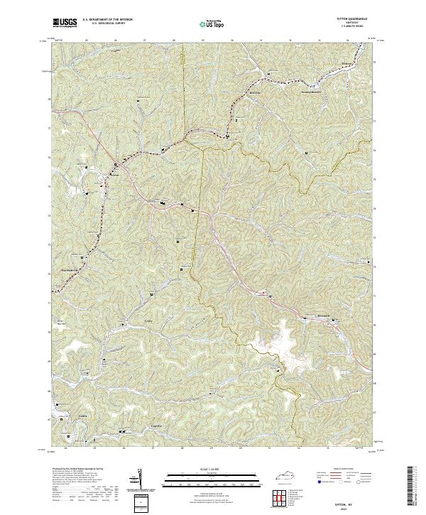 US Topo 7.5-minute map for Ivyton KY