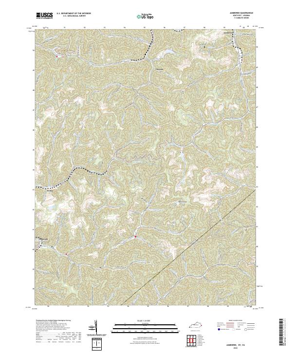 US Topo 7.5-minute map for Jamboree KYVA