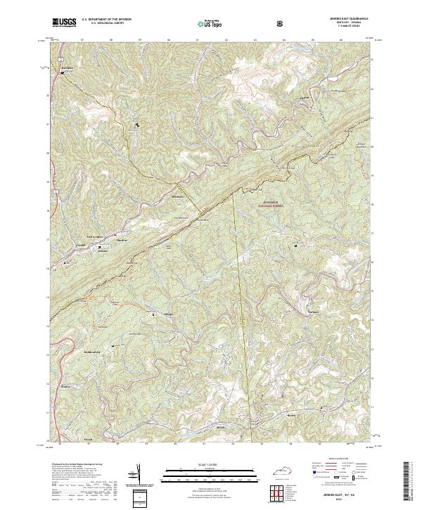 US Topo 7.5-minute map for Jenkins East KYVA