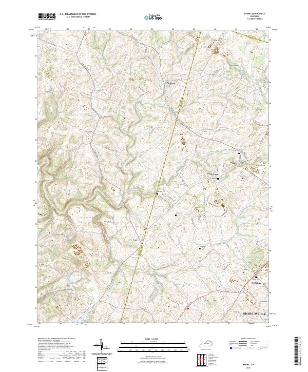 US Topo 7.5-minute map for Keene KY