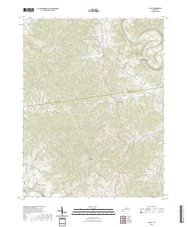 US Topo 7.5-minute map for Kelat KY