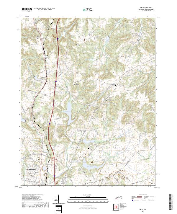 US Topo 7.5-minute map for Kelly KY