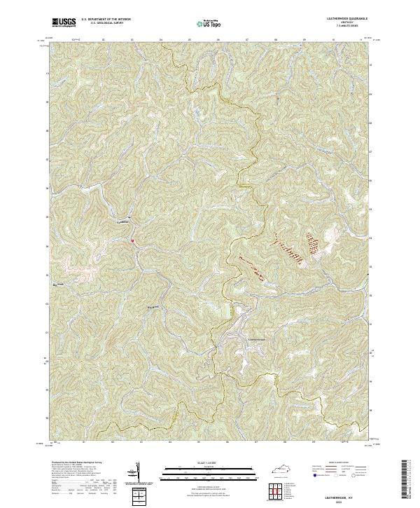 US Topo 7.5-minute map for Leatherwood KY