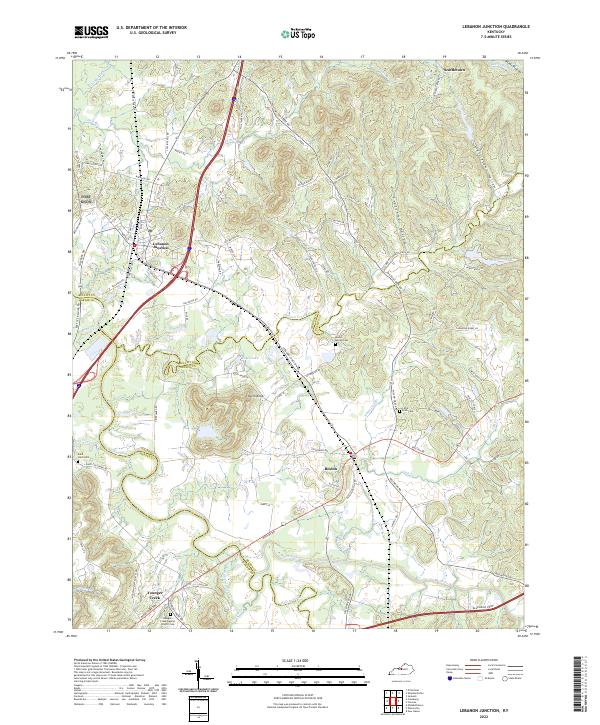 US Topo 7.5-minute map for Lebanon Junction KY